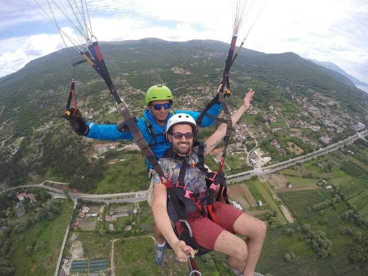 parapendio lago ohrid macedonia del nord