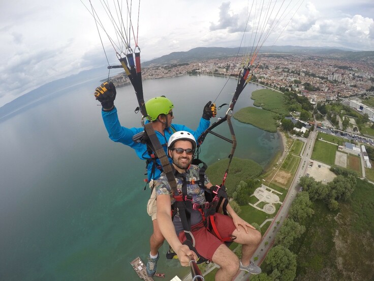 parapendio lago ohrid macedonia del nord