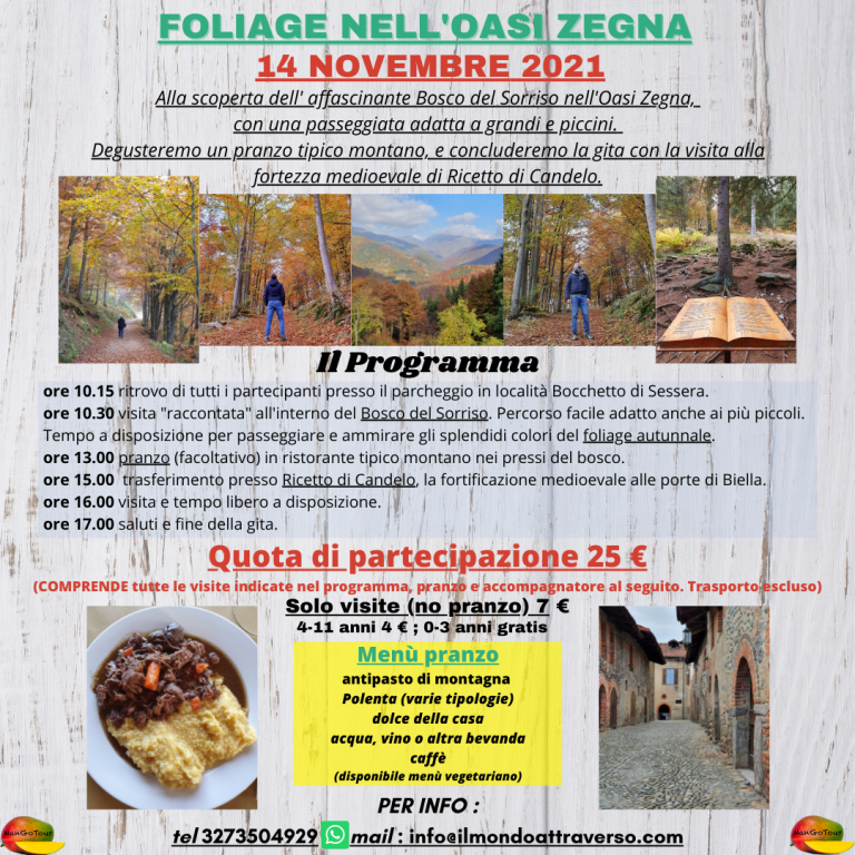 piemonte in gita - oasi zegna - programma