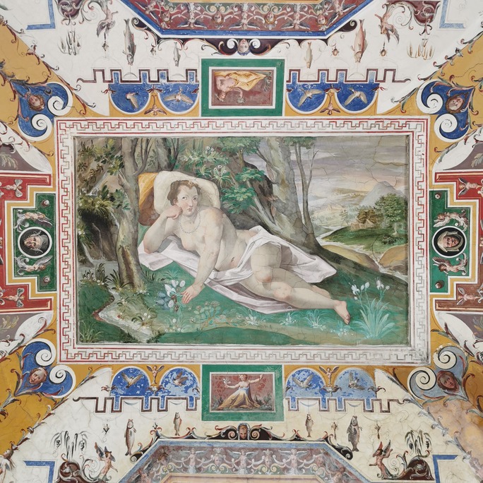 Bassano Romano dettaglio interni Villa Giustiniani