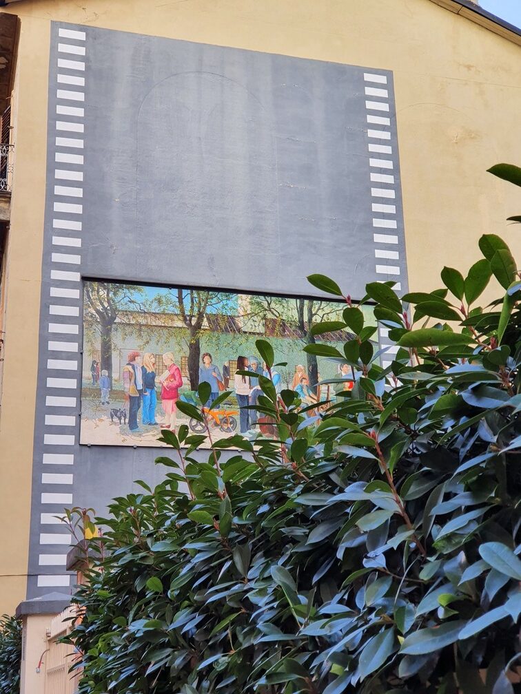 mau museo di torino murale siepe