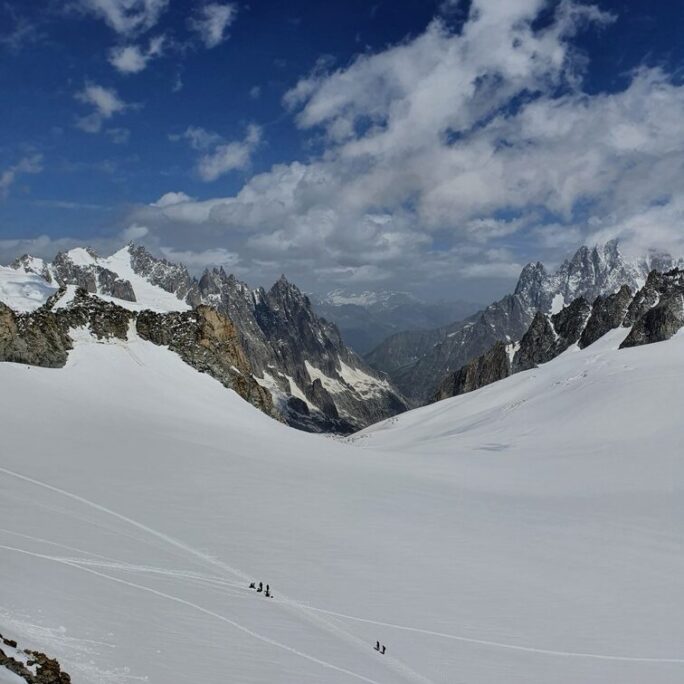 monte bianco skyway panorama